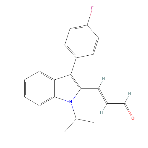 93957-50-7 (E)-3-[3'-(4'-Fluorophenyl)-1'-(1'-methylethyl)-1H-indol-2'-yl]-2-propnal chemical structure