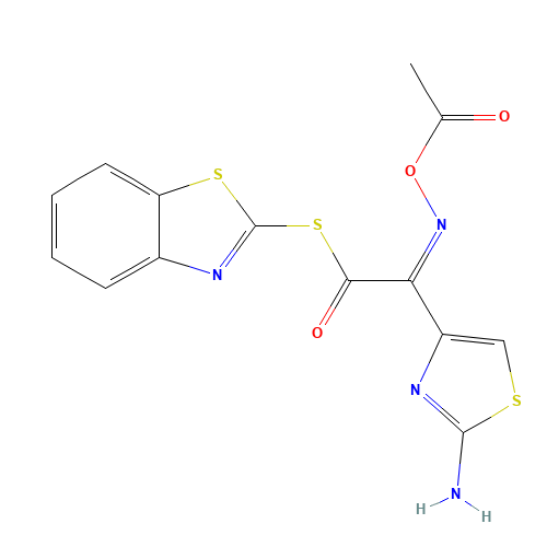 104797-47-9 S-2-BENZOTHIAZOLYL (Z)-2-(5-AMINO-1,2,4-THIADIAZOL-3-YL)-2-METHOXYIMINO THIOACETATE chemical structure