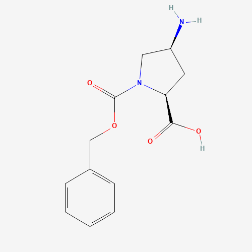 281666-43-1 (2S,4S)-1-CBZ-4-AMINO PYRROLIDINE-2-CARBOXYLIC ACID chemical structure