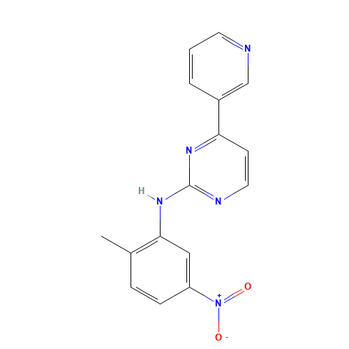 152460-09-8 N-(2-Methyl-5-nitrophenyl)-4-(pyridin-3-yl)pyrimidin-2-amine chemical structure