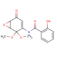 287194-32-5 N-(2,2-dimethoxy-5-oxo-7-oxabicyclo[4.1.0]hept-3-en-3-yl)-2-hydroxybenzamide chemical structure