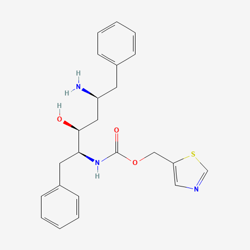 144164-11-4 (2S,3S,5S)-5-Amino-2-(N-((5-thiazolyl)-methoxycarbonyl)amino)-1,6-diphenyl-3-hydroxyhexane chemical structure