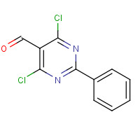 14160-92-0 5-Pyrimidinecarboxaldehyde,4,6-dichloro-2-phenyl- chemical structure