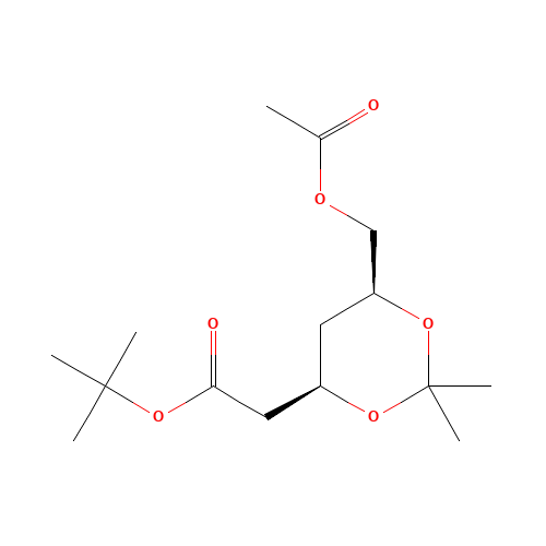 154026-95-6 tert-Butyl (4R-cis)-6-[(acetyloxy)methyl]-2,2-dimethyl-1,3-dioxane-4-acetate chemical structure