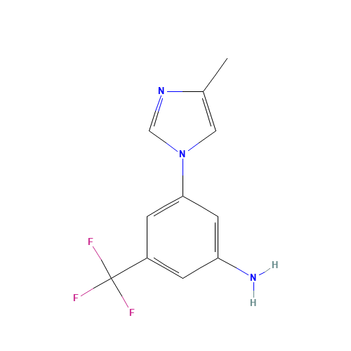 641571-11-1 3-(4-Methyl-1H-imidazol-1-yl)-5-(trifluoromethyl)aniline chemical structure