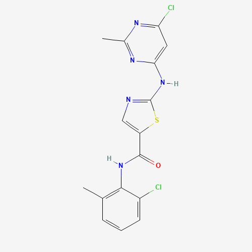 302964-08-5 N-(2-Chloro-6-methylphenyl)-2-[(6-chloro-2-methyl-4-pyrimidinyl)amino]-5-thiazolecarboxamide chemical structure