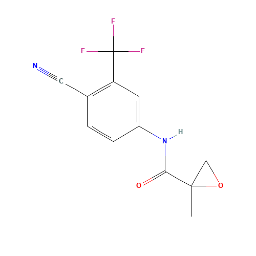 90357-51-0 N-[4-Cyano-3-(trifluoromethyl)phenyl]methacrylamide epoxide chemical structure