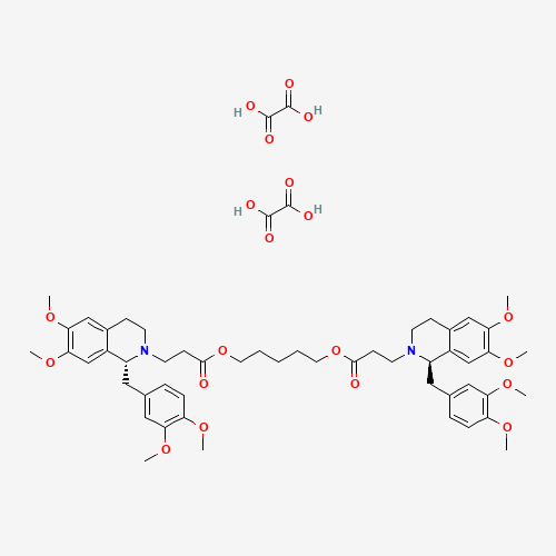96687-52-4 (1R,1'R)-2,2'-(3,11-Dioxo-4,10-dioxatridecamethylene)-bis-(1,2,3,4-tetrahydro-6,7-dimethoxy-1-veratrylisoquindline)-dioxalate chemical structure