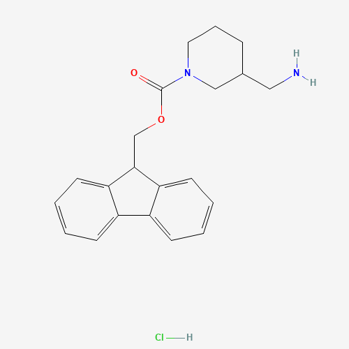 669713-56-8 3-AMINOMETHYL-1-N-FMOC-PIPERIDINE HYDROCHLORIDE chemical structure