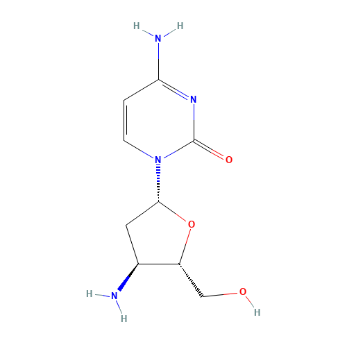 84472-90-2 3'-amino-2',3'-dideoxycytidine chemical structure