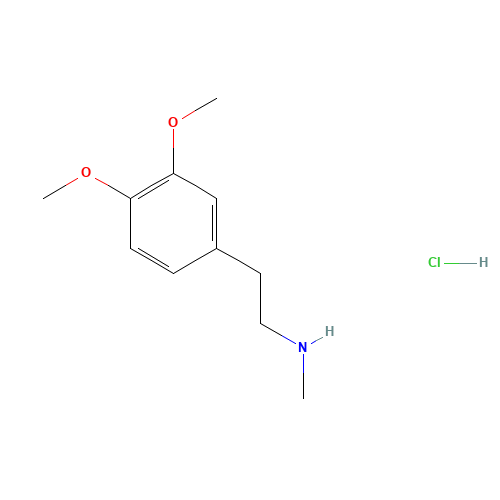 13078-76-7 3,4-Dimethoxy-N-methylphenethylamine hydrochloride chemical structure