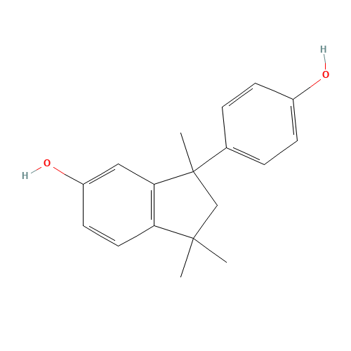 10527-11-4 3-(4-hydroxyphenyl)-1,1,3-trimethylindan-5-ol chemical structure