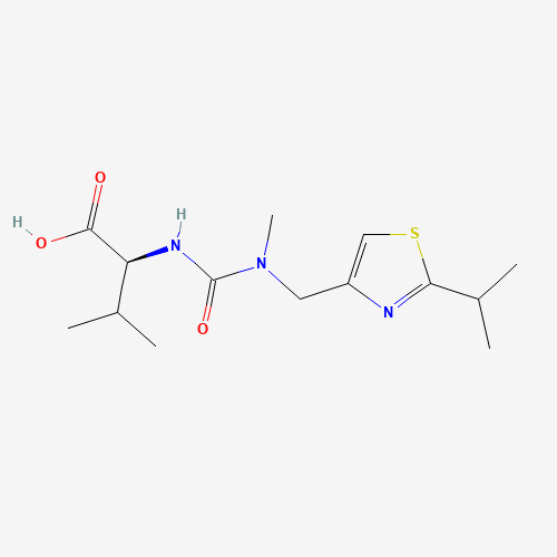 154212-61-0 (S)-2-(3-((2-Isopropylthiazol-4-yl)methyl)-3-methylureido)-3-methylbutanoic acid chemical structure