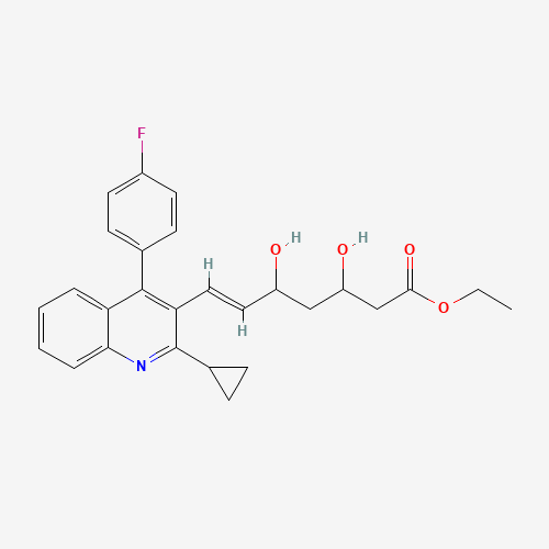 147008-20-6 ()-(E)-ETHYL-3,5-DIHYDROXY-7-[4-(4-FLUOROPHENYL)-2-(CYCLOPROPYL)-3-QUINOLINYL]-6-HEPTENOATE chemical structure