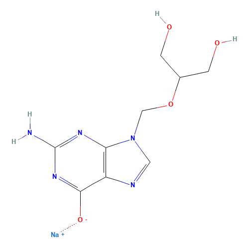 107910-75-8 Ganciclovir sodium chemical structure