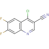 886362-75-0 4-CHLORO-6,7-DIFLUORO-QUINOLINE-3-CARBONITRILE chemical structure