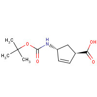 298716-03-7 (1R,4R)-4-(tert-butoxycarbonylamino)cyclopent-2-enecarboxylic  acid chemical structure