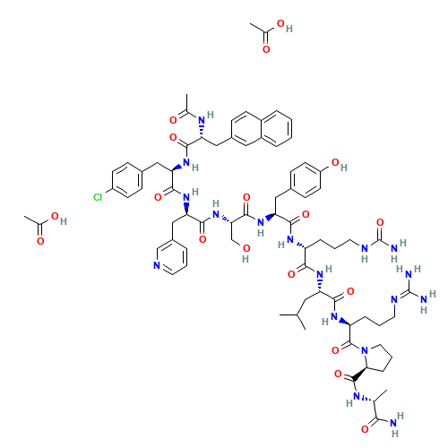 130143-01-0 Cetrorelix acetate chemical structure
