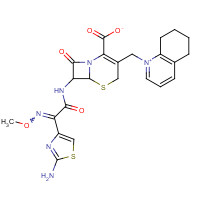 84957-30-2 1-[[(6R,7R)-7-[[(2Z)-(2-Amino-4-thiazolyl)(methoxyimino)acetyl]amino]-2-carboxy-8-oxo-5-thia-1-azabicyclo[4.2.0]oct-2-en-3-yl]methyl]-5,6,7,8-tetrahydro-quinolinium inner salt chemical structure