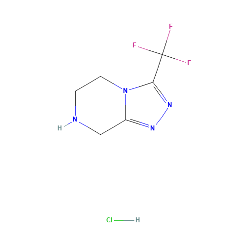 762240-92-6 3-(Trifluoromethyl)-5,6,7,8-tetrahydro-[1,2,4]triazolo[4,3-a]pyrazine hydrochloride chemical structure