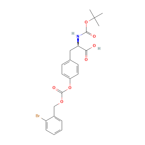81189-61-9 N-tert-Butyloxycarbonyl-O-(2-bromobenzyloxycarbonyl)-D-tyrosine chemical structure