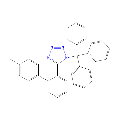 124750-53-4 5-(4'-Methylbiphenyl-2-yl)-1-trityl-1H-tetrazole chemical structure