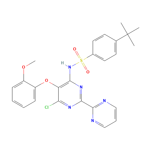 150727-06-3 4-tert-Butyl-N-(6-chloro-5-(2-methoxyphenoxy)-2,2'-bipyrimidin-4-yl)benzenesulfonamide chemical structure