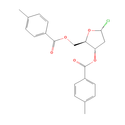 4330-21-6 3,5-DI-O-(P-TOLUYL)-2-DEOXY-D-RIBOFURANOSYL CHLORIDE chemical structure