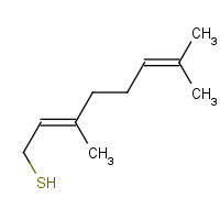 39067-80-6 (E)-3,7-Dimethylocta-2,6-diene-1-thiol chemical structure