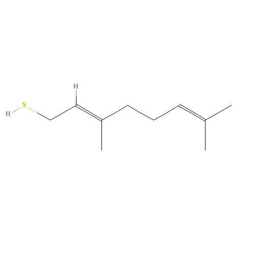 39067-80-6 (E)-3,7-Dimethylocta-2,6-diene-1-thiol chemical structure