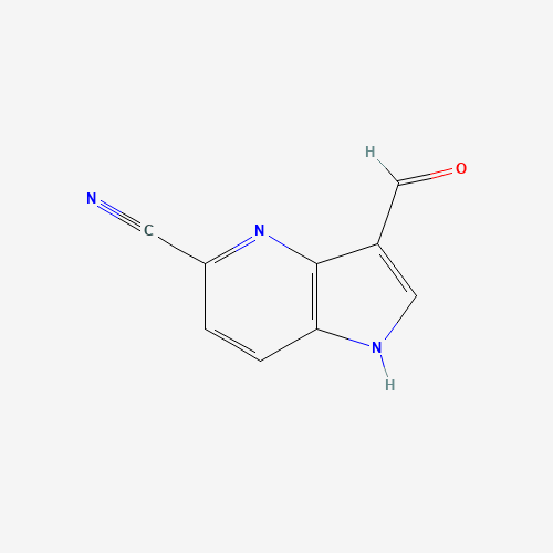1190319-27-7 3-formyl-1H-pyrrolo[3,2-b]pyridine-5-carbonitrile chemical structure