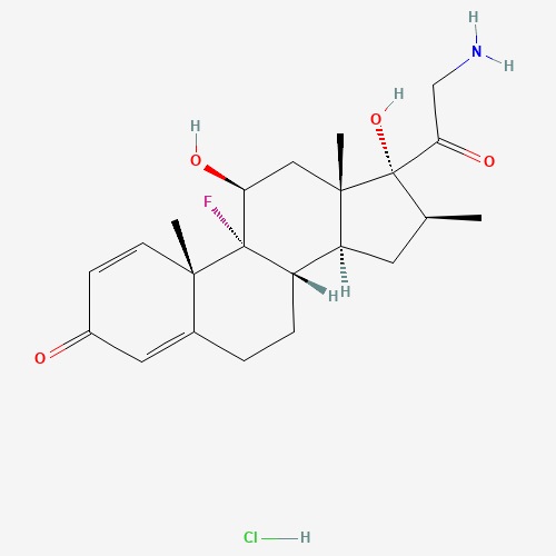 744254-11-3 (11BETA,16BETA)-PREGNA-1,4-DIENE-3,20-DIONE,21-AMINO-9-FLUORO-11,17-DIHYDROXY-16-METHYL-,HYDROCHLORIDE chemical structure
