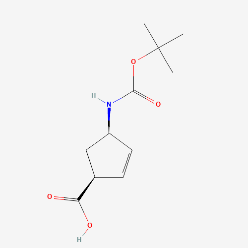 151907-79-8 (-)-(1S,4R)-N-BOC-4-AMINOCYCLOPENT-2-ENECARBOXYLIC ACID chemical structure