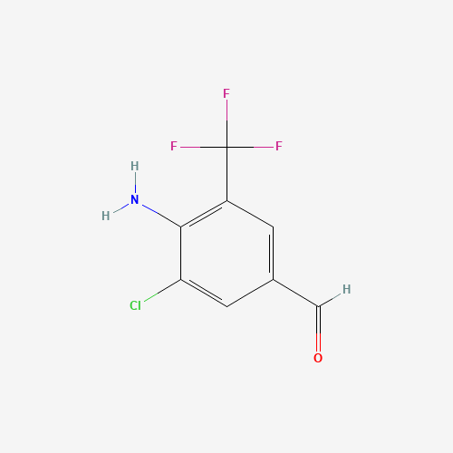95656-51-2 4-AMINO-3-CHLORO-5-(TRIFLUOROMETHYL)BENZALDEHYDE chemical structure