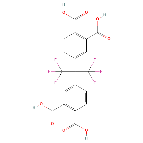 3016-76-0 4,4'-(HEXAFLUOROISOPROPYLIDENE)DIPHTHALIC ACID chemical structure