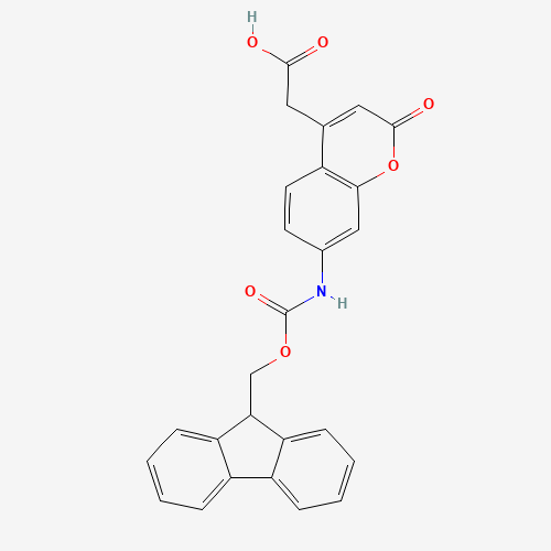378247-75-7 [7-(9H-Fluoren-9-ylmethoxycarbonylamino)-2-oxo-2H-chromen-4-yl]-aceticacid chemical structure