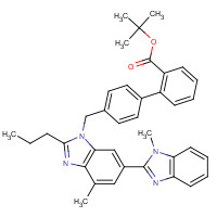 144702-26-1 4'-[[1,4'-Dimethyl-2'-propyl(2,6'-bi-1H-benzimidazol)-1'-yl]-methyl]-1,1'-biphenyl-2-carboxylic acid 1,1-dimethylethyl ester chemical structure
