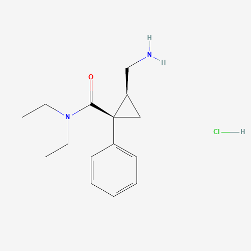 101152-94-7 (1R,2S)-rel-2-(Aminomethyl)-N,N-diethyl-1-phenylcyclopropanecarboxamide hydrochloride chemical structure