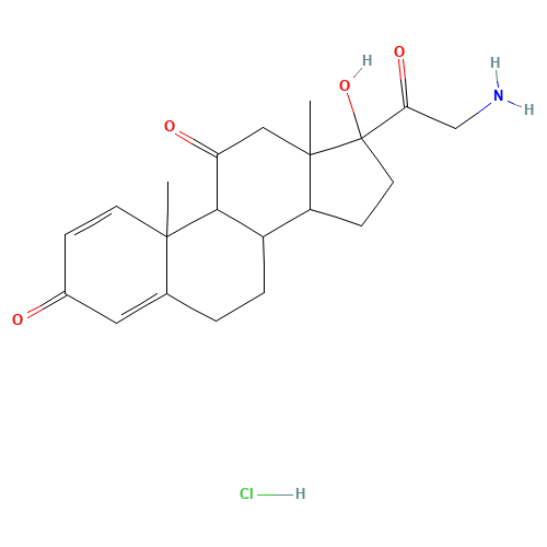 744254-12-4 21-Amino-17-hydroxypregna-1,4-diene-3,11,20-trione hydrochloride chemical structure