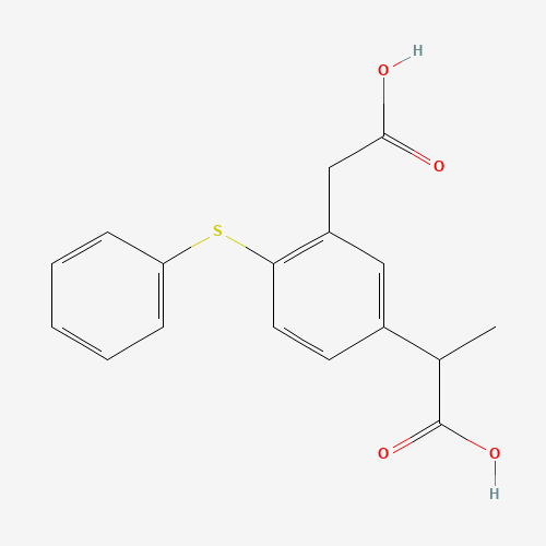 83237-49-4 5-(1-Carboxyethyl)-2-(phenylthio)phenylacetic acid chemical structure