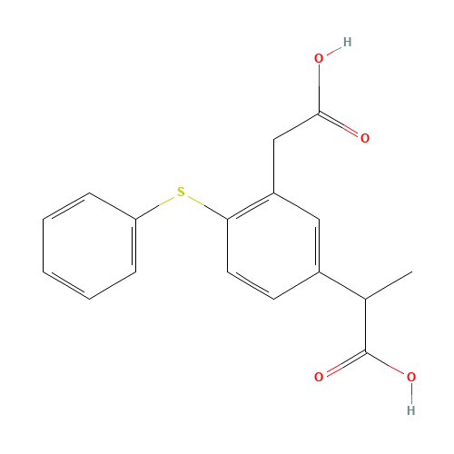 83237-49-4 5-(1-Carboxyethyl)-2-(phenylthio)phenylacetic acid chemical structure