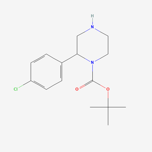 769944-39-0 2-(4-CHLOROPHENYL)PIPERAZINE-1-CARBOXYLIC ACID TERT-BUTYL ESTER chemical structure