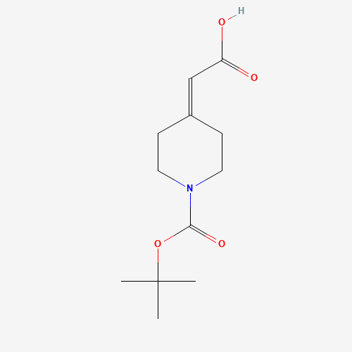 193085-24-4 1-BOC-PIPERIDIN-4-YLIDENE-ACETIC ACID chemical structure