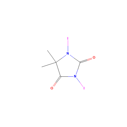 2232-12-4 1,3-DIIODO-5,5-DIMETHYLHYDANTOIN chemical structure