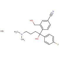 103146-26-5 4-[4-(Dimethylamino)-1-(4-fluorophenyl)-1-hydroxybutyl]-3-(hydroxymethyl)benzonitrile hydrobromide chemical structure