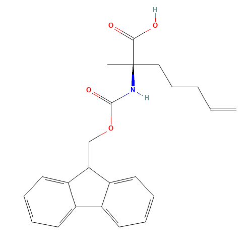288617-77-6 (R)-2-(9H-FLUOREN-9-YLMETHOXYCARBONYLAMINO)-2-METHYL-HEPT-6-ENOIC ACID chemical structure