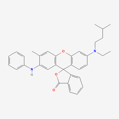 70516-41-5 2'-anilino-6'-[ethyl(3-methylbutyl)amino]-3'-methylspiro[isobenzofuran-1(3H),9'-[9H]xanthene]-3-one chemical structure