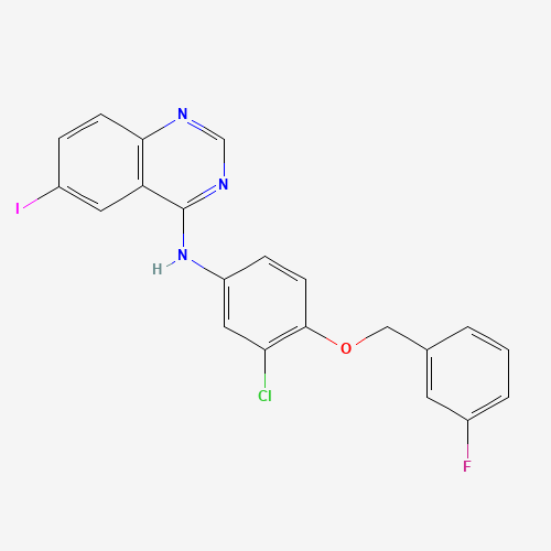 231278-20-9 N-[3-Chloro-4-(3-fluorobenzyloxy)phenyl]-6-iodoquinazolin-4-amine chemical structure