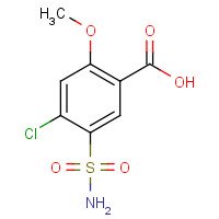 14293-50-6 4-Chloro-2-methoxy-5-sulfamoylbenzoic acid chemical structure