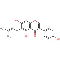 51225-30-0 3-(4-Hydroxyphenyl)-5,7-dihydroxy-6-(3-methyl-2-butenyl)-4H-1-benzopyran-4-one chemical structure